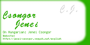 csongor jenei business card